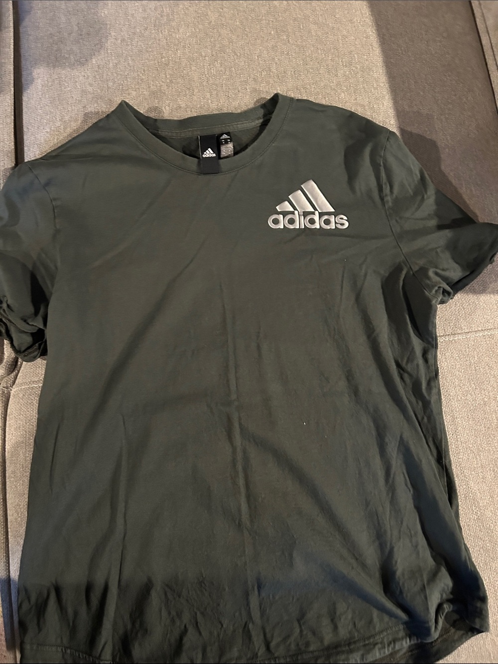 adidas Women’s Olive Green Short Sleeve Logo Tee